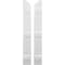 Ekena Millwork Americraft 2-Board (3 Batten) Wood Joined Board-n-Batten Shutters w/ Arch Top, ARW401BQ207X82WHH, PR ARW401BQ207X82WHH - alternate 1
